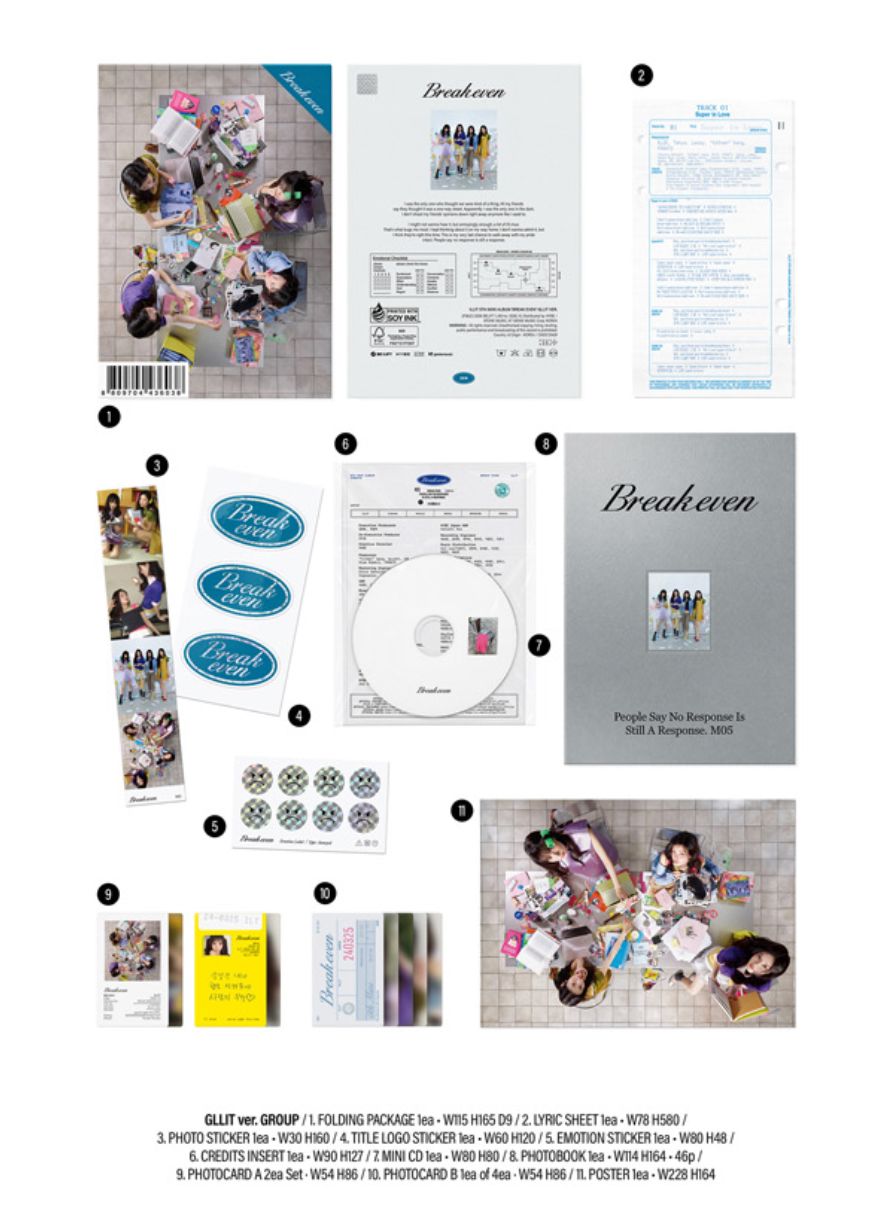 ILLIT - BREAK EVEN (GLLIT VER.) SET + EARLY-BIRD Weverse Gift Nolae