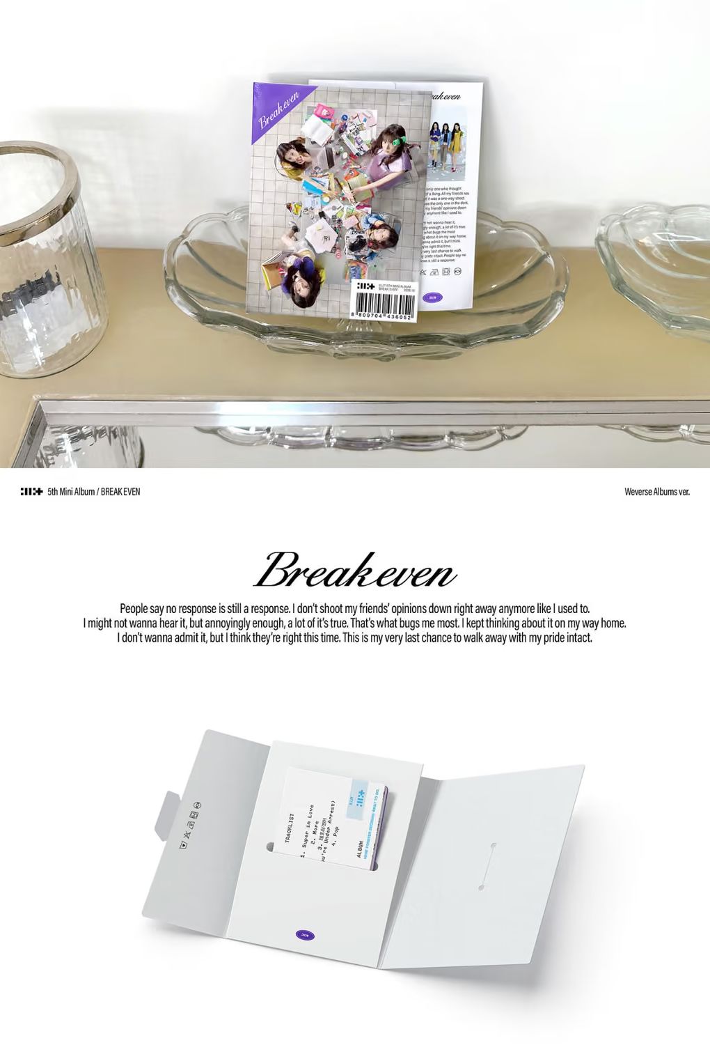 ILLIT - BREAK EVEN (WEVERSE ALBUMS VER.) + Weverse Gift Nolae