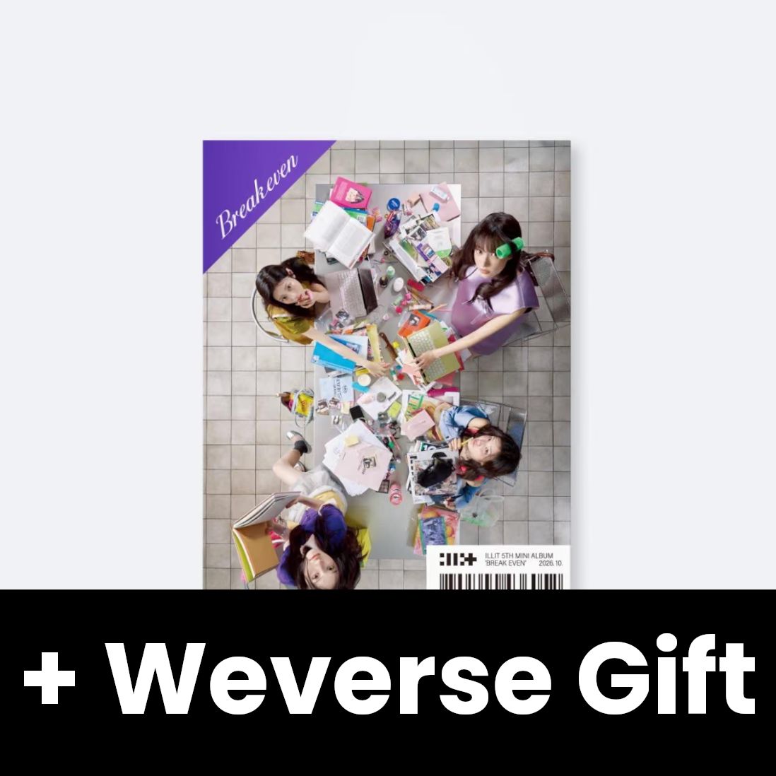ILLIT - BREAK EVEN (WEVERSE ALBUMS VER.) + Weverse Gift Nolae
