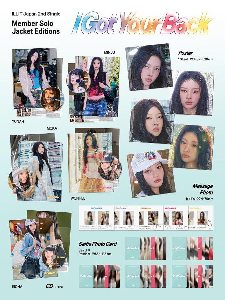 ILLIT - I GOT YOUR BACK (JAPAN 2ND SINGLE) MEMBER SOLO JACKET EDITIONS