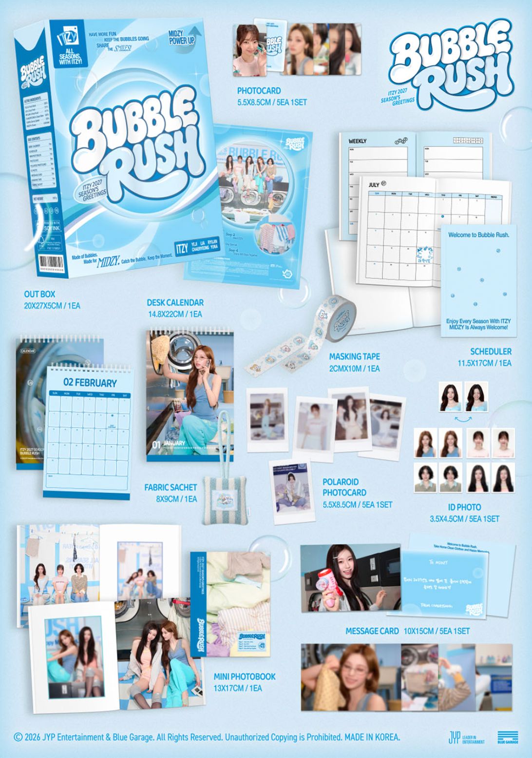 ITZY - 2027 SEASON'S GREETINGS (BUBBLERUSH) + Apple Music Gift Nolae
