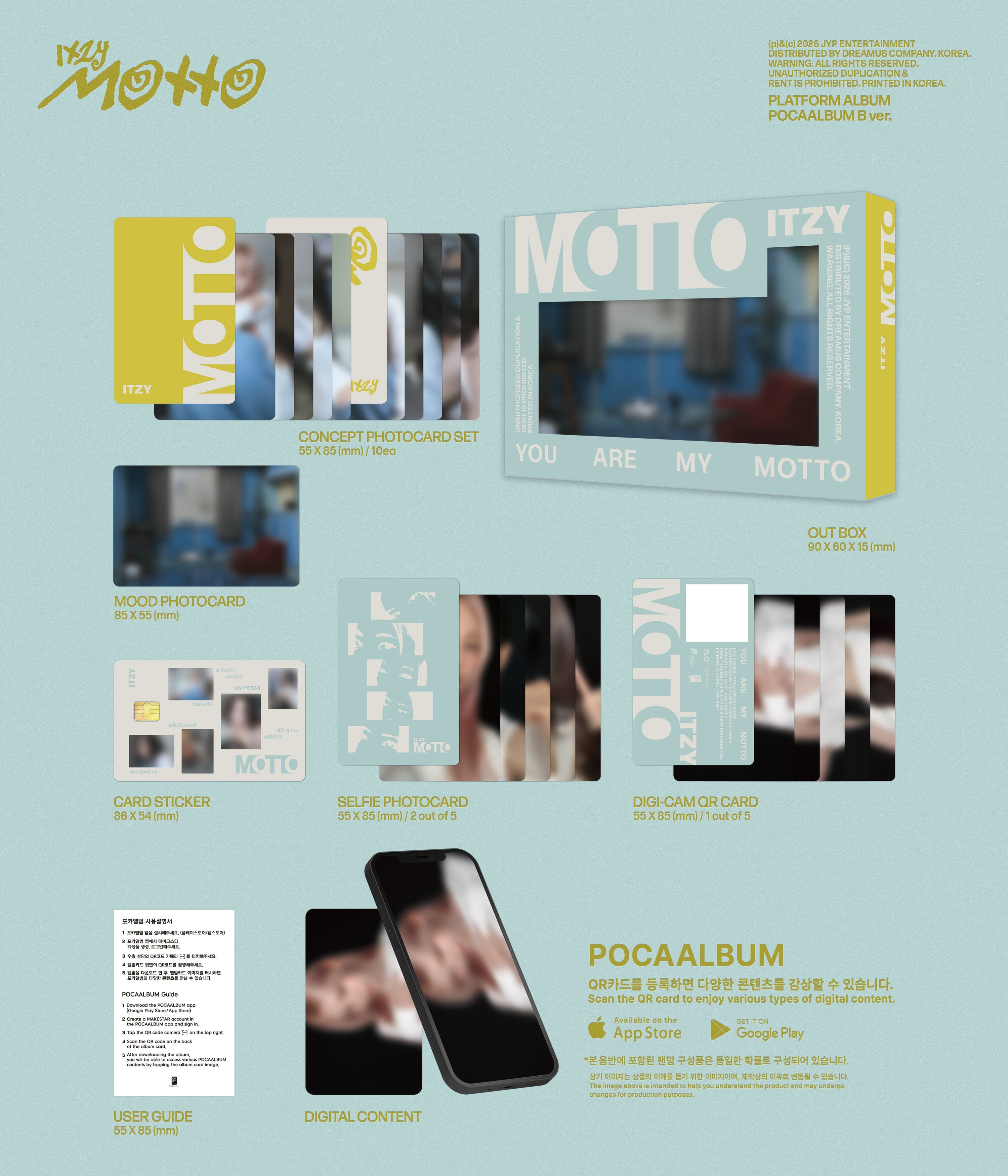 ITZY - MOTTO (POCA ALBUM) + FANS SHOP Gift Nolae