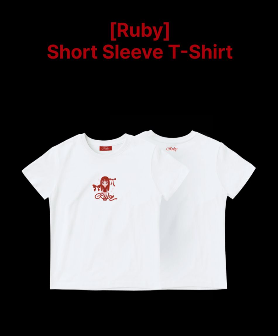 JENNIE (BLACKPINK) - SHORT SLEEVE T-SHIRT + Weverse Gift ('RUBY' MD) Nolae