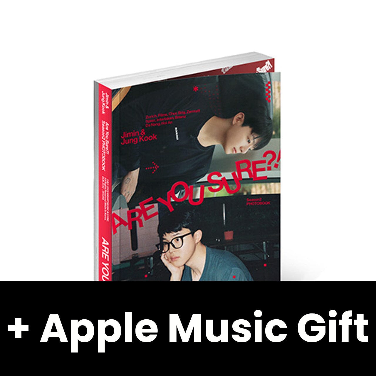 JIMIN X JUNGKOOK (BTS) - ARE YOU SURE?! SEASON2 (PHOTOBOOK) + Apple Music Gift Nolae