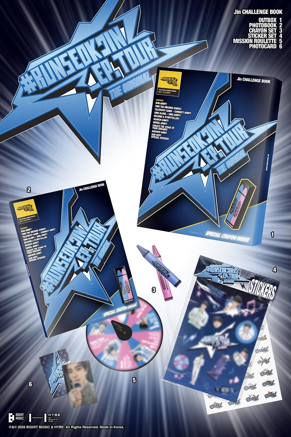 JIN (BTS) - [#RUNSEOKJIN_EP.TOUR IN GOYANG] THE ORIGINAL (SET) + WEVERSE GIFT Nolae