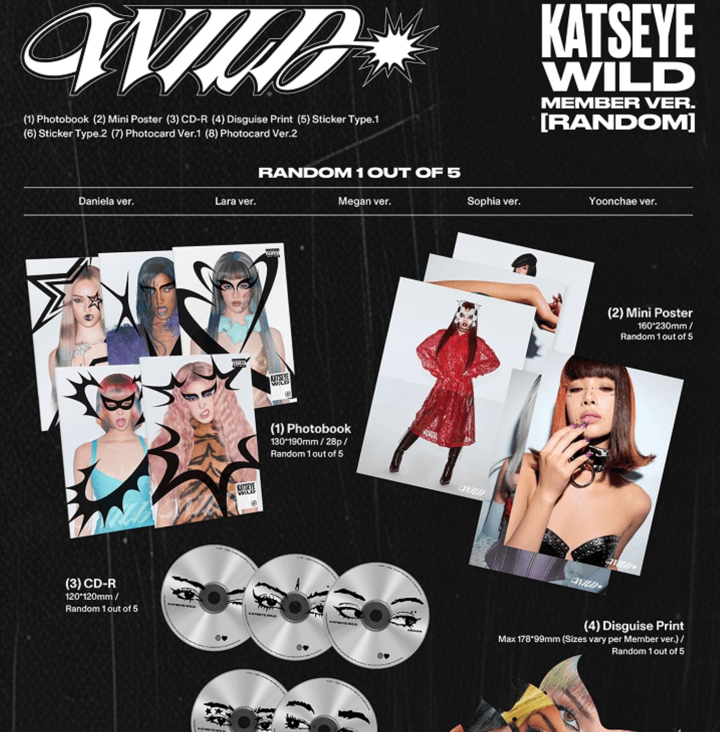 KATSEYE - WILD (MEMBER VER.) SET + Weverse Gift Nolae