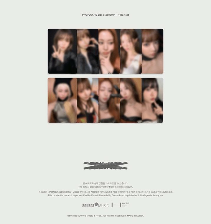 LE SSERAFIM - FILM PHOTOBOOK : DEAR, FEARNOT + Weverse Gift Nolae