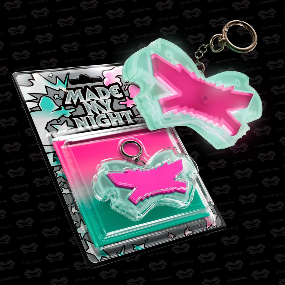 LE SSERAFIM - MADE MY NIGHT (GLOW CLICKER KEYCHAIN VER.) Nolae