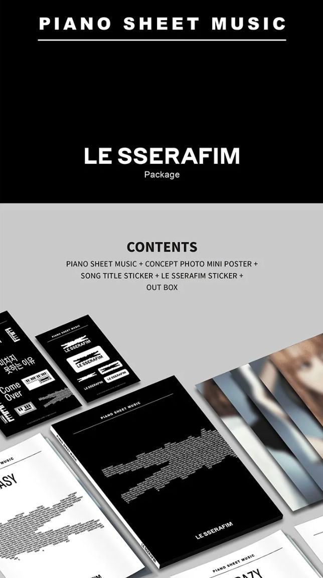 LE SSERAFIM - PIANO SHEET MUSIC : LE SSERAFIM (PACKAGE) Nolae