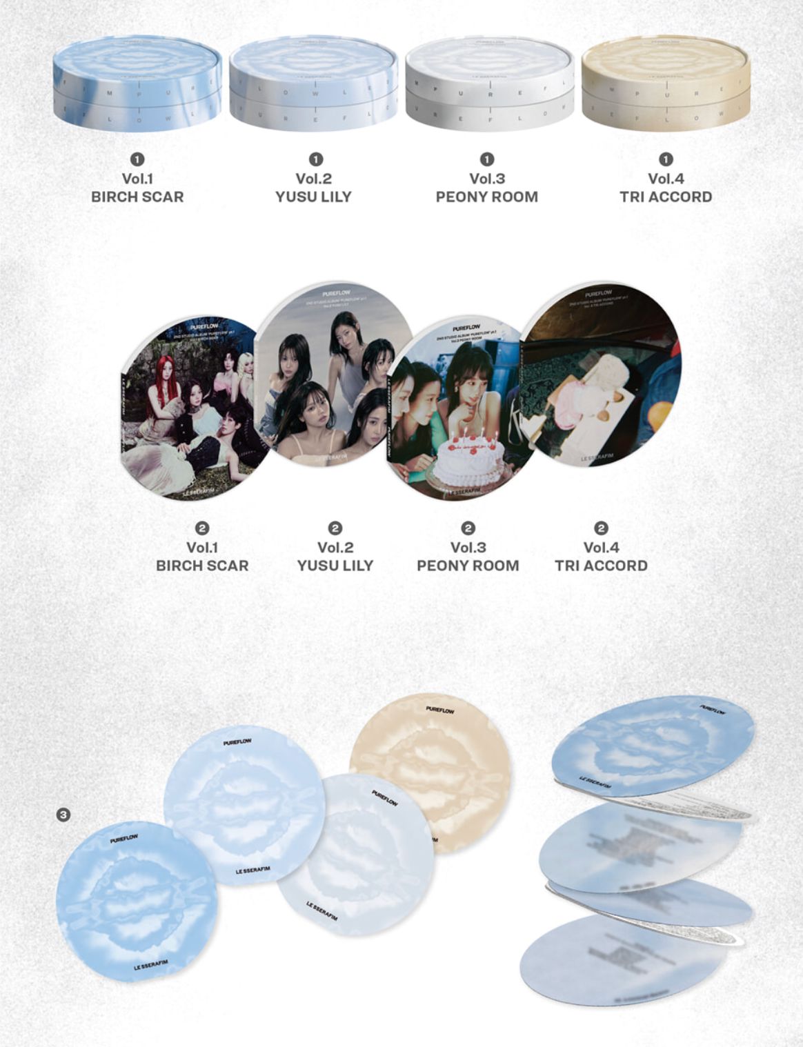 LE SSERAFIM - 'PUREFLOW' PT.1 + Weverse Gift Nolae