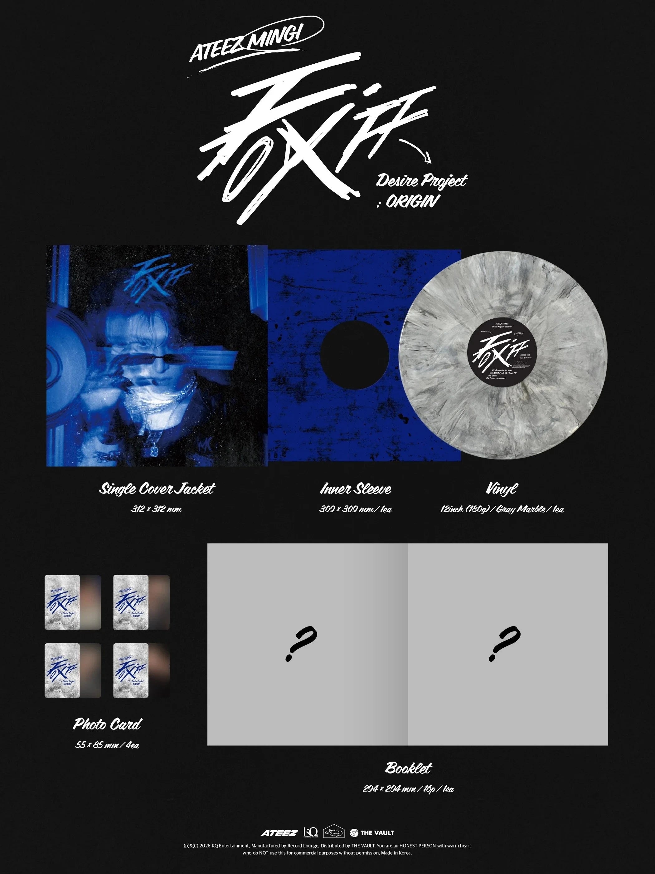 MINGI (ATEEZ) - FIX OFF DESIRE PROJECT : ORIGIN (VINYL) Nolae