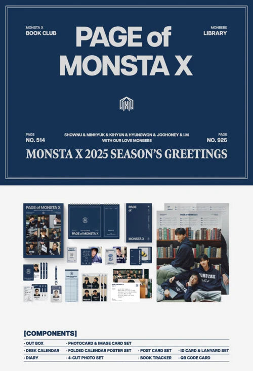 MONSTA X - 2025 SEASON'S GREETINGS (PAGE OF MONSTA X) + Soundwave Photocard Nolae