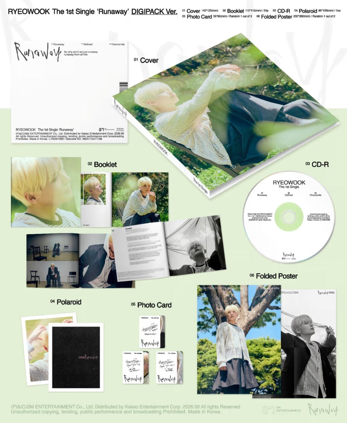 RYEOWOOK (SUPER JUNIOR) - RUNAWAY (DIGIPACK VER.) Nolae