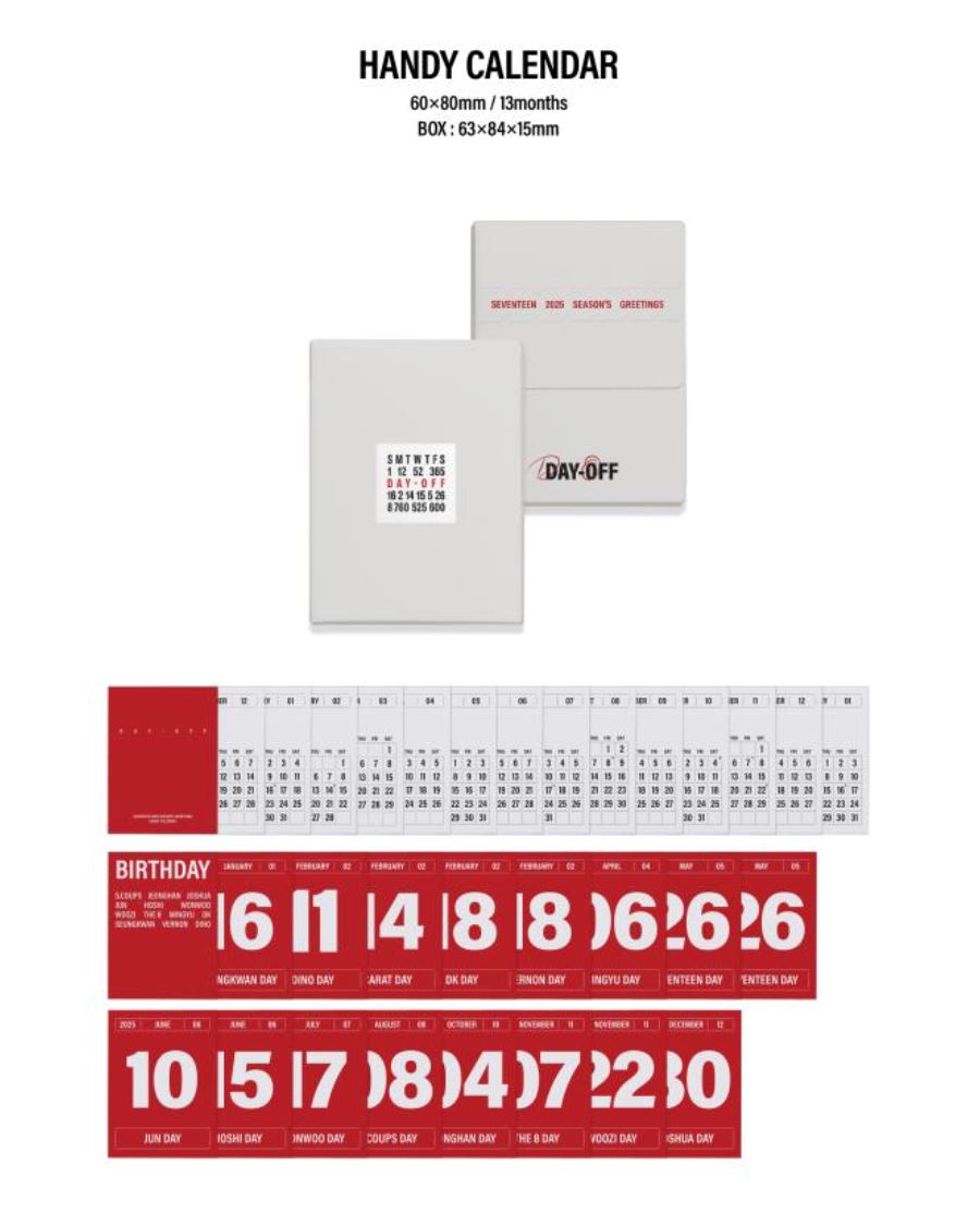 SEVENTEEN - 2025 SEASON'S GREETINGS + WALL CALENDAR SET + Weverse Gift Nolae