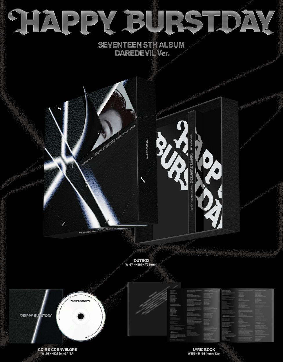 SEVENTEEN - HAPPY BURSTDAY (DAREDEVIL VER.) + Makestar Photocard Nolae