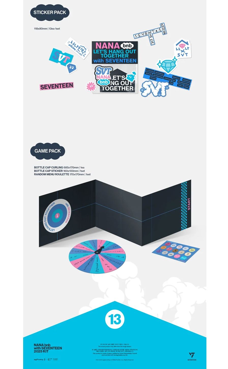 SEVENTEEN - NANA BNB WITH SEVENTEEN 2025 KIT + Weverse Gift Nolae
