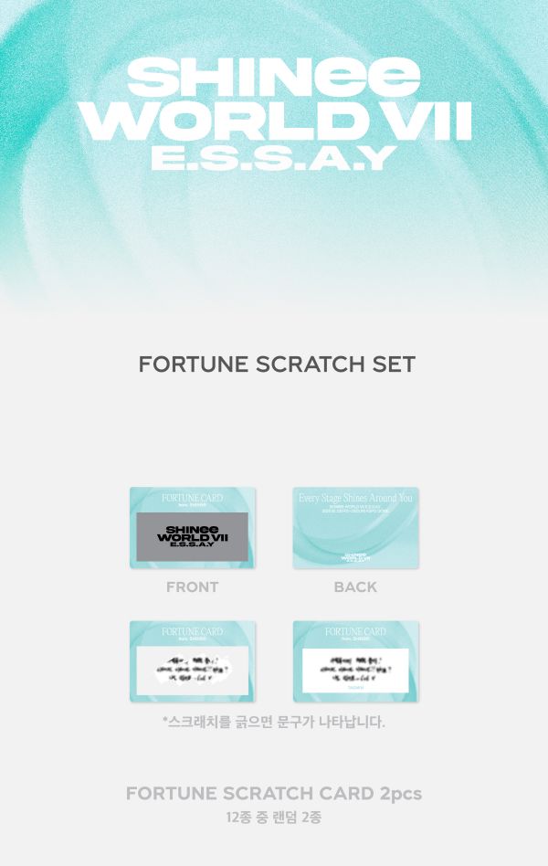 SHINEE - FORTUNE SCRATCH CARD & BRACELET (WORLD Ⅶ [E.S.S.A.Y] EVERY STAGE SHINES AROUND YOU MD) Nolae