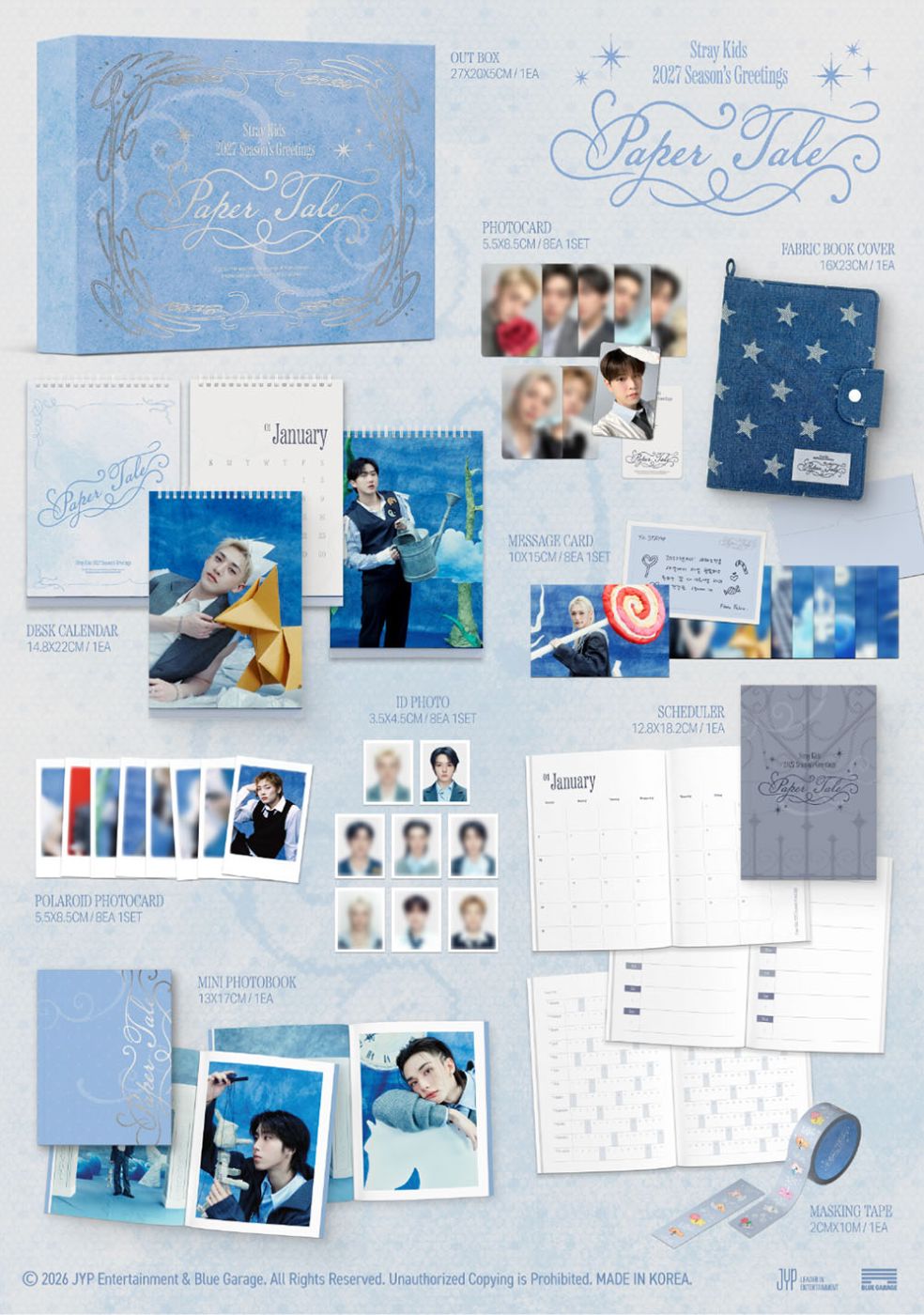 STRAY KIDS - 2027 SEASON'S GREETINGS (PAPER TALE) + Dear My Muse Gift Nolae