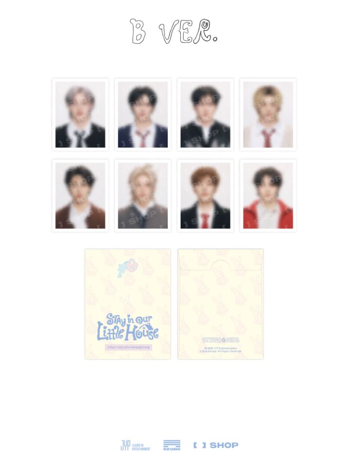 STRAY KIDS - ID PHOTO SET & BOX TAPE SET (6TH FANMEETING 'STAY IN OUR LITTLE HOUSE' OFFICIAL MD) Nolae