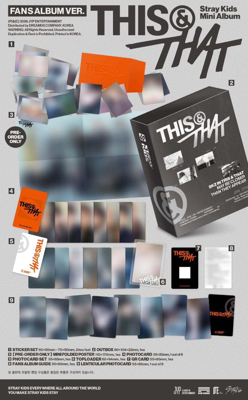 STRAY KIDS - THIS & THAT (FANS ALBUM VER.) + FANS SHOP Gift Nolae