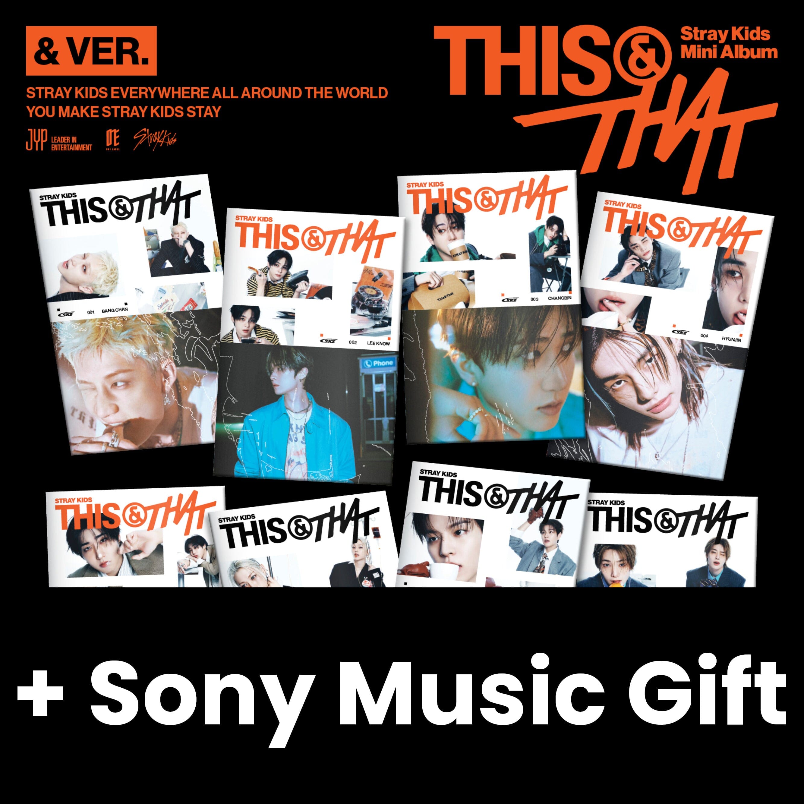 STRAY KIDS - THIS & THAT (& VER.) SET + Sony Music Gift Nolae