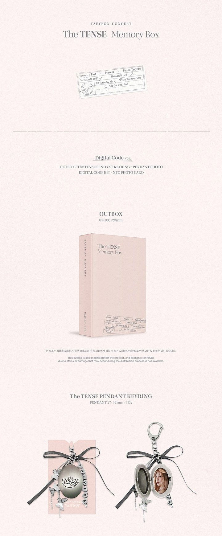 TAEYEON - CONCERT THE TENSE MEMORY BOX Nolae