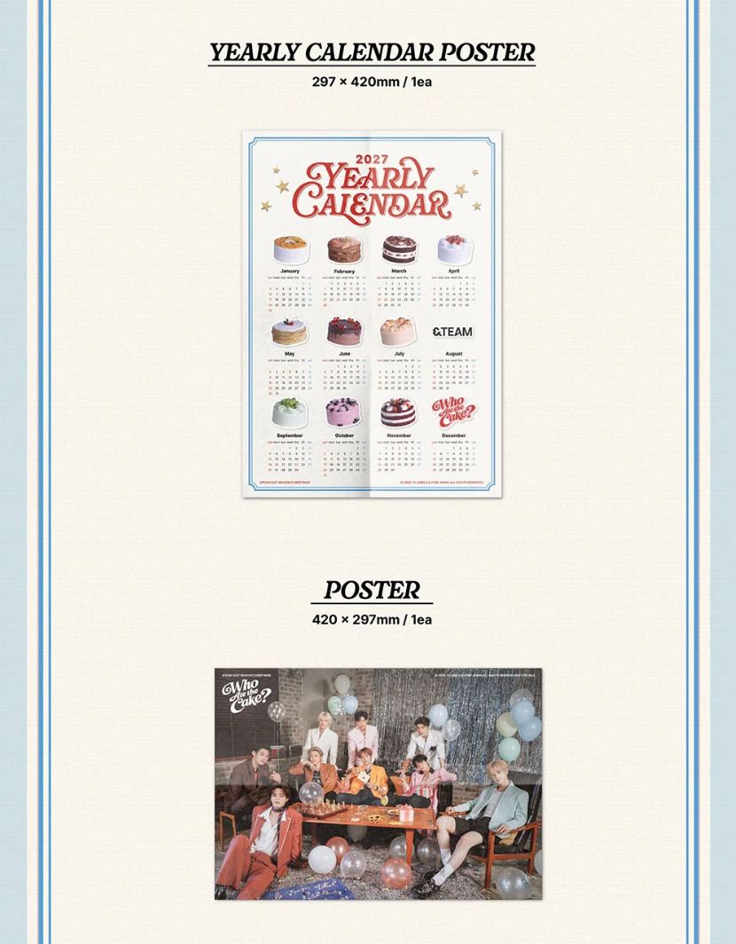 &TEAM - 2027 SEASON'S GREETINGS (WHO ATE THE CAKE?) + Special Gift Nolae