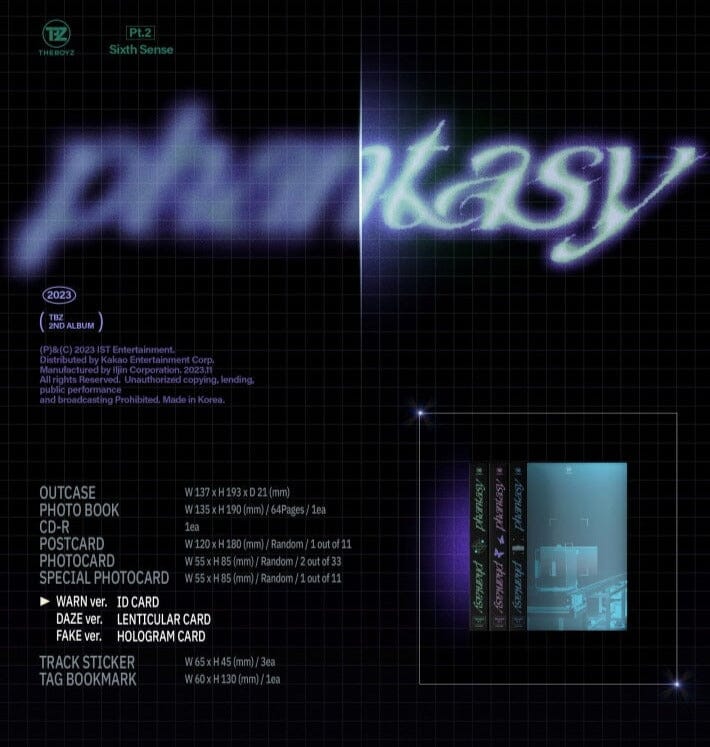 THE BOYZ - [PHANTASY] Pt.2 SIXTH SENSE (2ND ALBUM)