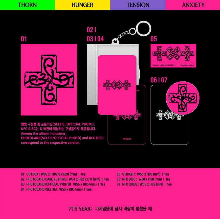 TXT - 7TH YEAR: WHEN THE WIND PAUSED AMONG THE THORNS (PHOTOCARD CASE VER.) + Apple Music Gift Nolae