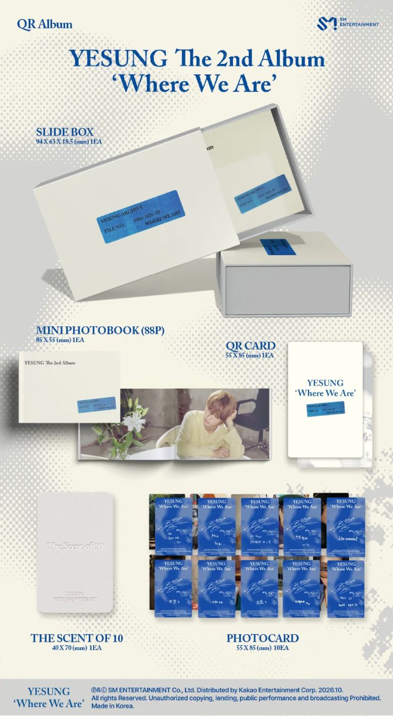 YESUNG (SUPER JUNIOR) - WHERE WE ARE SET + Apple Music Gift Nolae