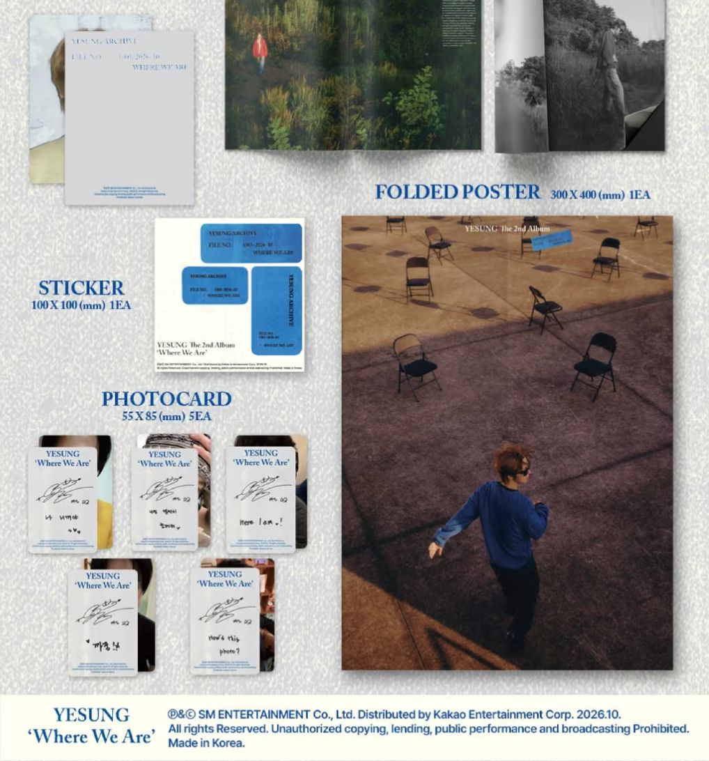 YESUNG (SUPER JUNIOR) - WHERE WE ARE SET + SM Gift Nolae