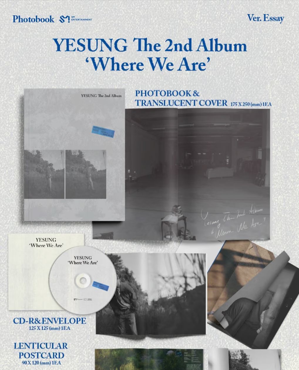 YESUNG (SUPER JUNIOR) - WHERE WE ARE SET + SM Gift Nolae