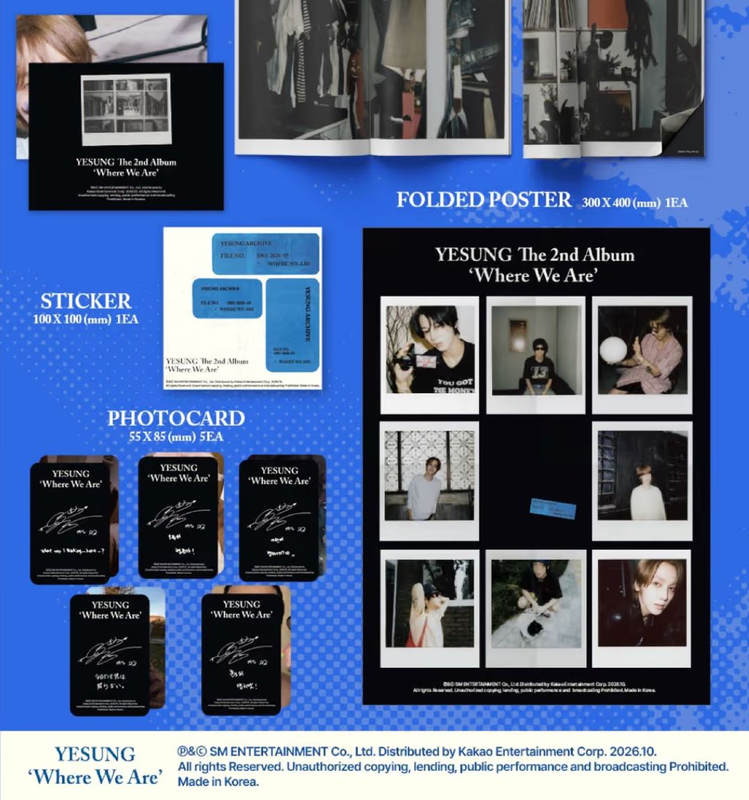 YESUNG (SUPER JUNIOR) - WHERE WE ARE SET + SM Gift Nolae