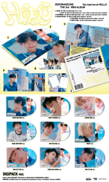 ZB1 - YOU HAD ME AT HELLO (THE 3RD MINI ALBUM) DIGIPACK VER. — Nolae