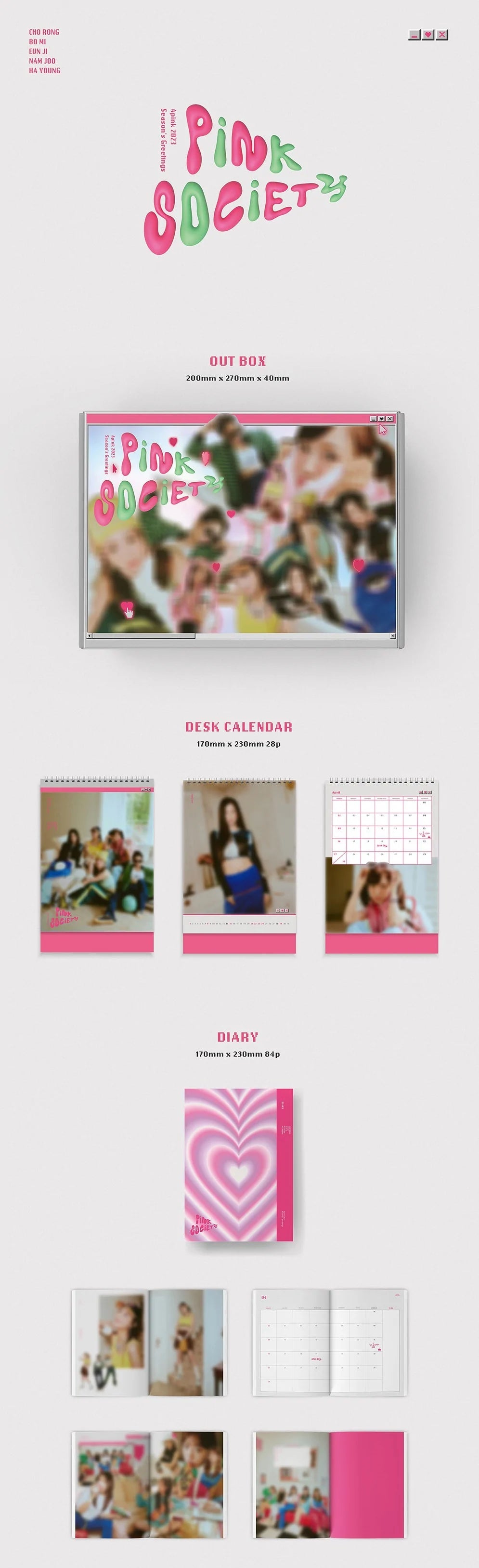 APINK - 2023 SEASON'S GREETINGS "PINK SOCIETY" Nolae Kpop