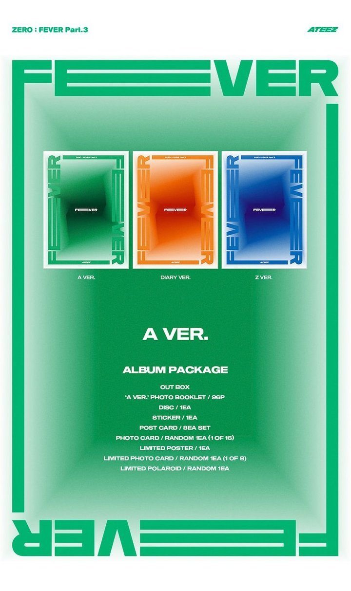 新品未開封 ATEEZ ZERO FEVER PART.3 アルバム 3形態×2 ATEEZ – ZERO: FEVER Part.3