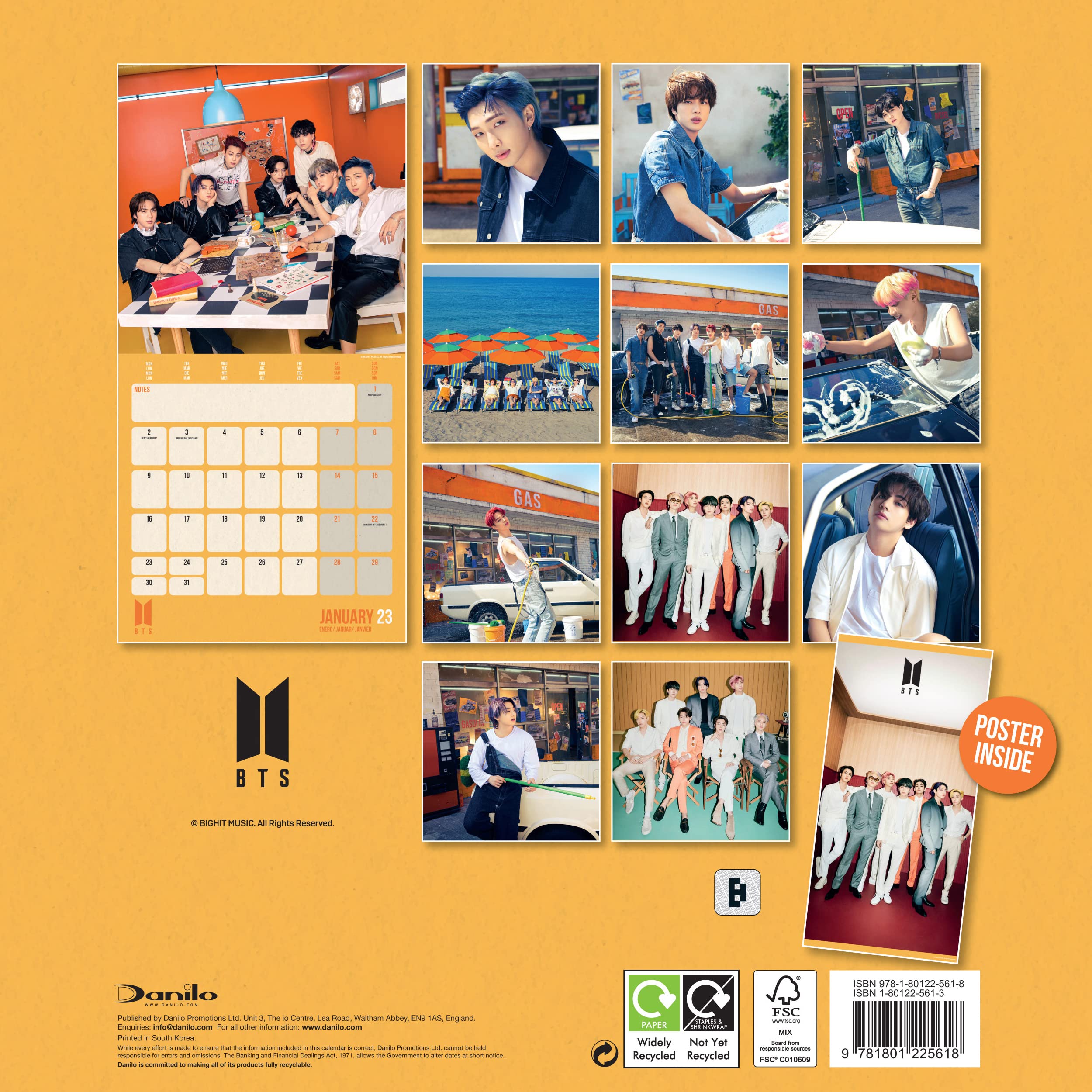 BTS - OFFICIAL BTS BANGTAN BOYS 2023 CALENDAR Nolae Kpop