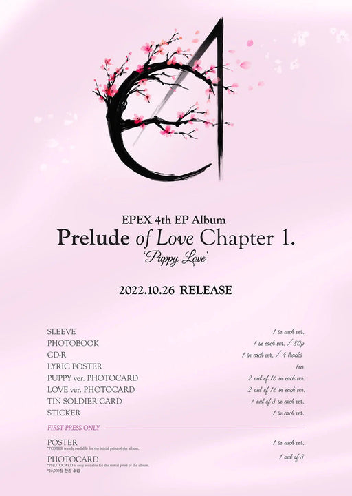 EPEX - PUPPY LOVE PRELUDE OF LOVE CHAPTER 1 (4TH EP ALBUM) Nolae Kpop