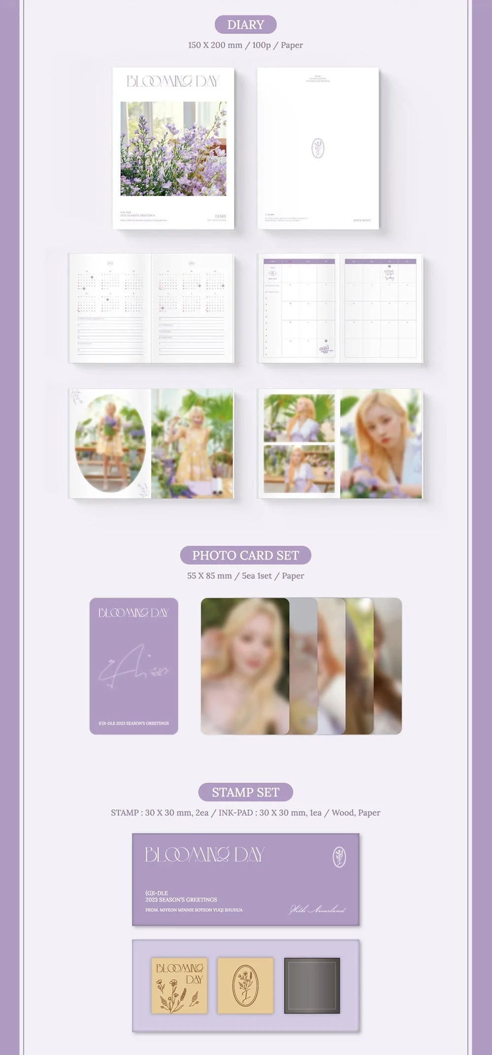 (G)I-DLE - 2023 SEASON'S GREETINGS "BLOOMING DAY" Nolae Kpop