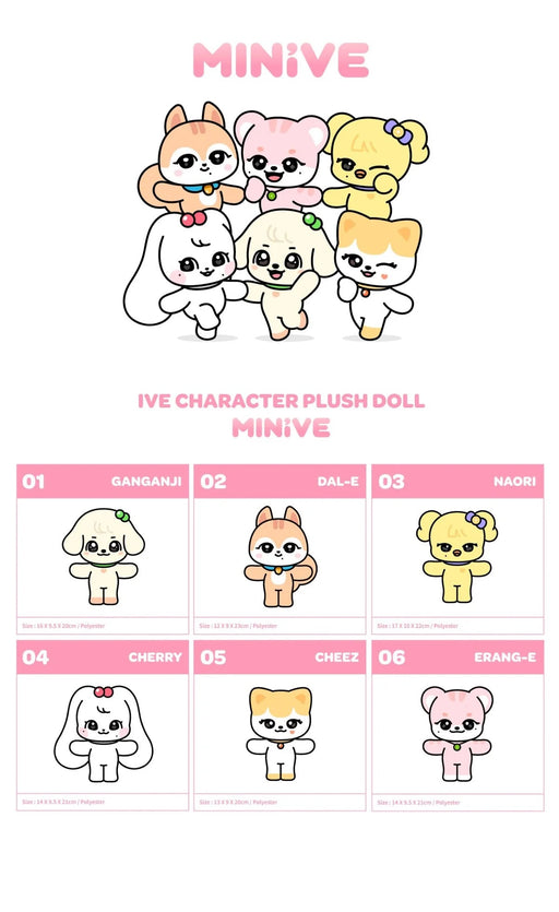 IVE - CHARACTER PLUSH DOLL MINIVE OFFICIAL MD Nolae Kpop