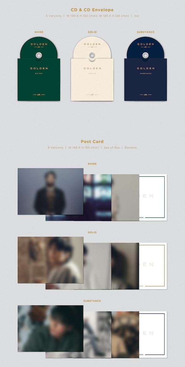 JUNGKOOK (BTS) - GOLDEN (1ST SOLO ALBUM) SET + Weverse Gift Nolae Kpop