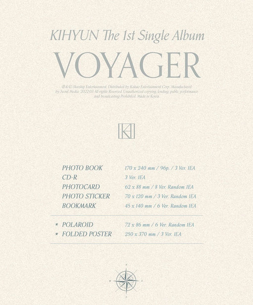 KIHYUN - VOYAGER (1ST SINGLE ALBUM) Nolae Kpop