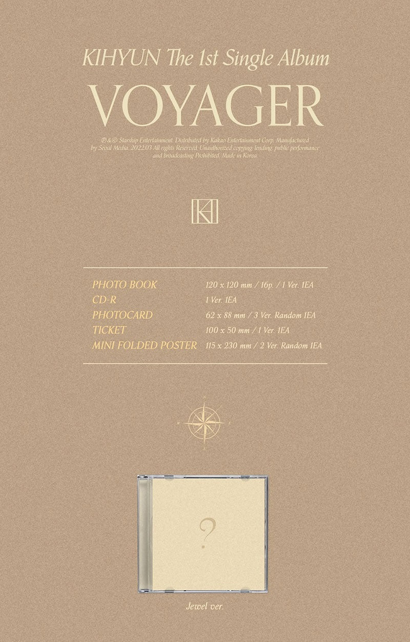 KIHYUN - VOYAGER (JEWEL CASE VER.) Nolae Kpop