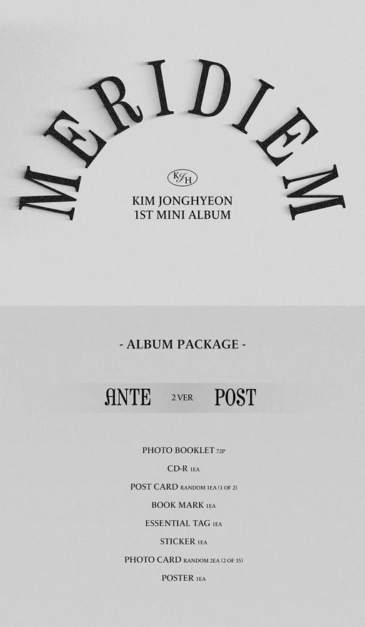 KIM JONGHYEON (NUEST) - MERIDIEM (1ST MINI ALBUM) Nolae Kpop