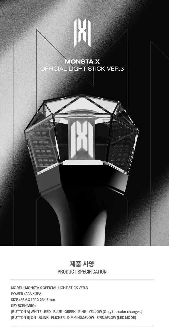 MONSTA X - OFFICIAL LIGHT STICK VER.3 Nolae Kpop