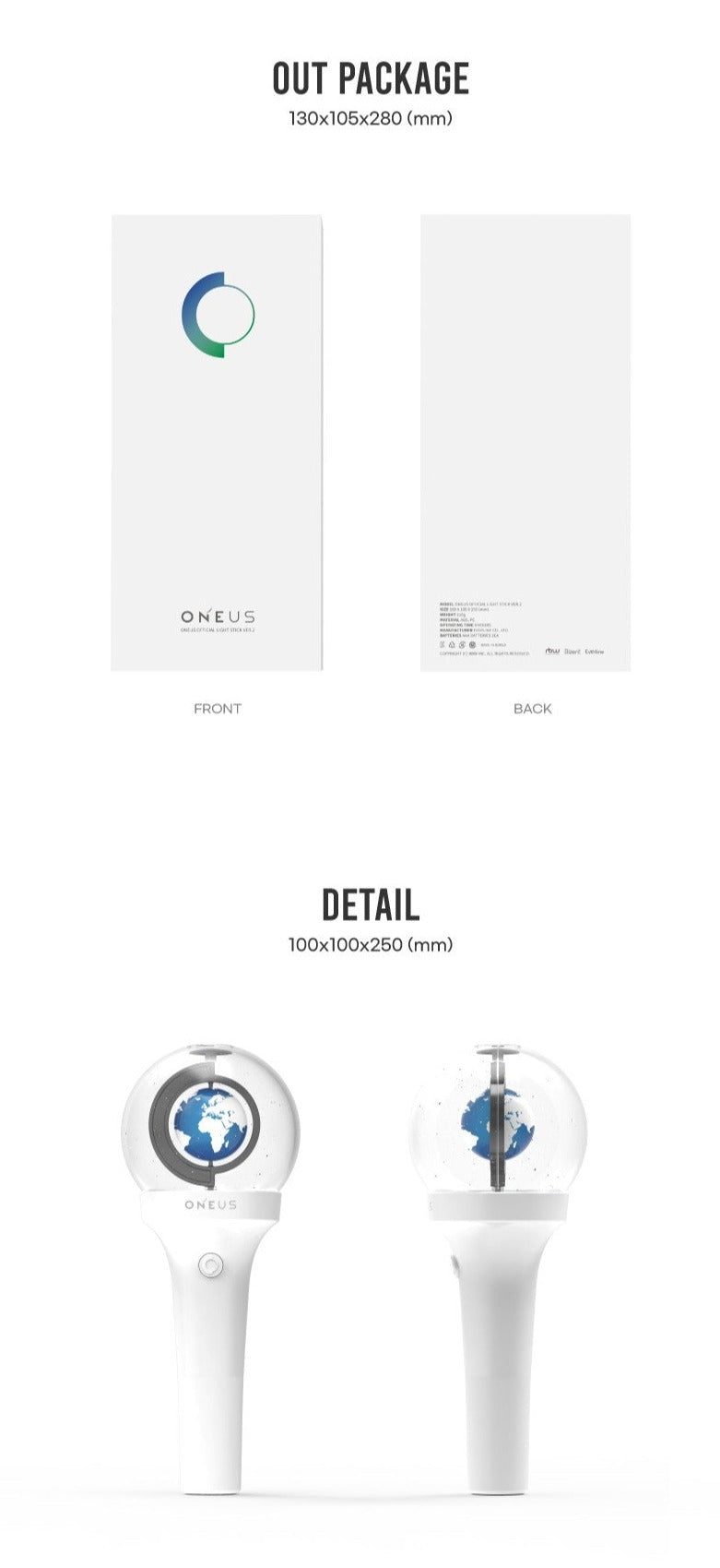 ONEUS - OFFICIAL LIGHT STICK VER.2 Nolae Kpop