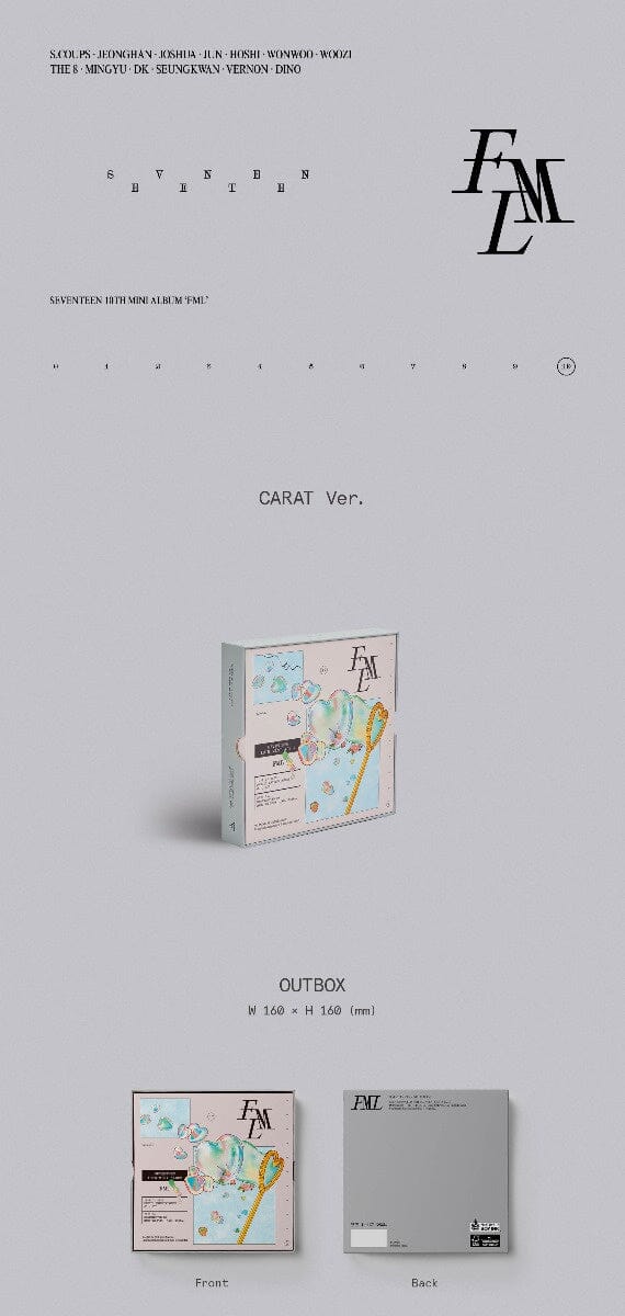 SEVENTEEN - FML 10TH MINI ALBUM (CARAT VER.) + WeVerse Gift Nolae Kpop