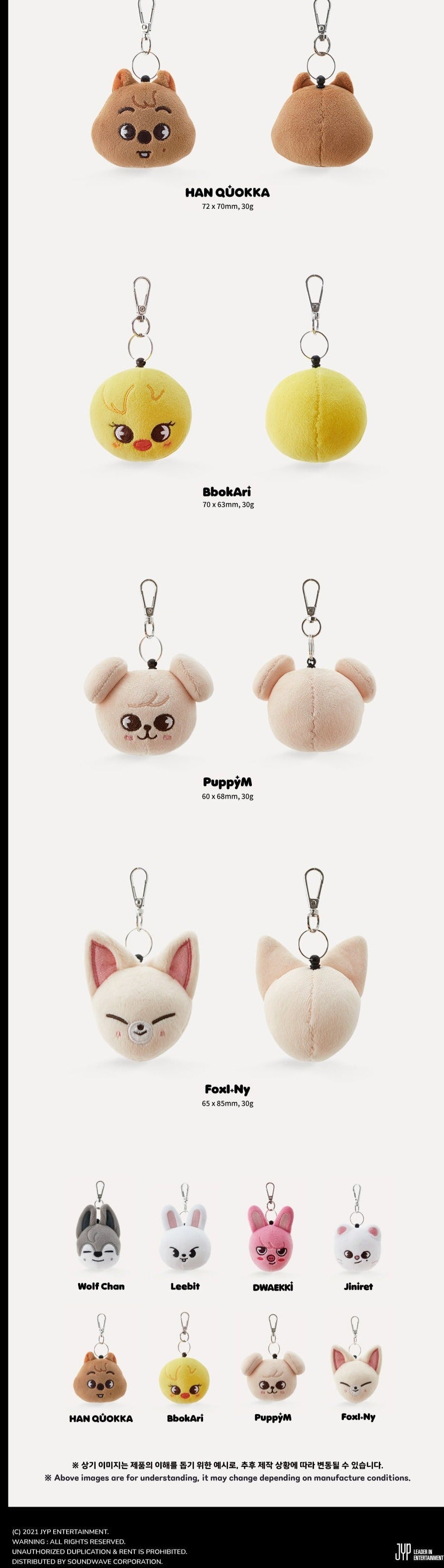 SKZOO Mini Face Keyring Nolae Kpop