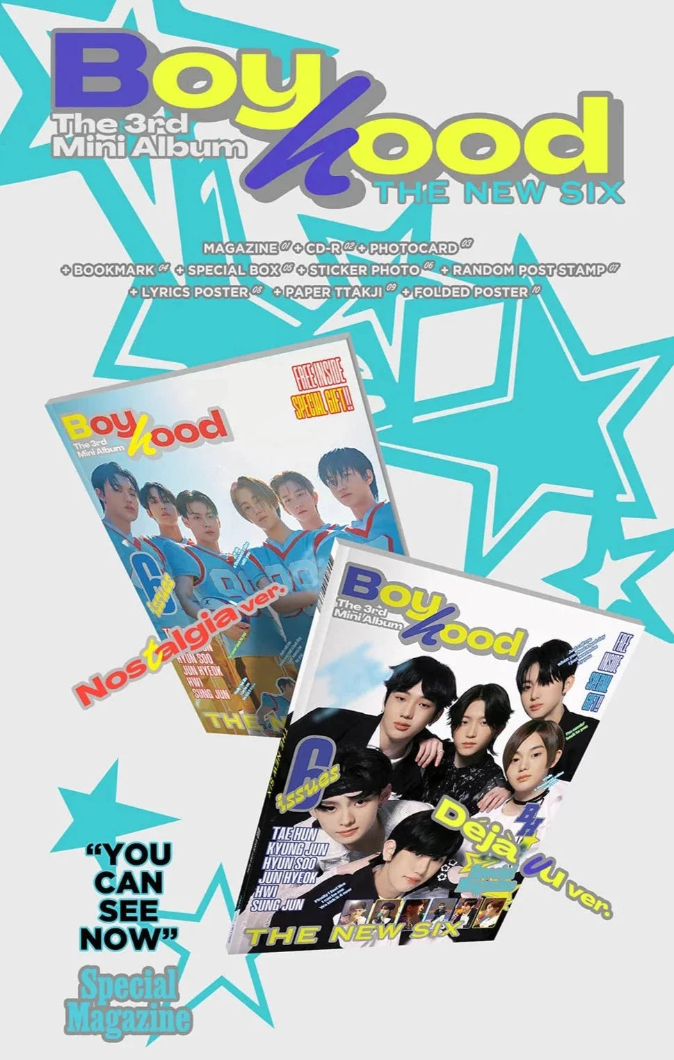 THE NEW SIX (TNX) - BOYHOOD (3RD MINI ALBUM) SOUNDWAVE LUCKY DRAW Nolae Kpop