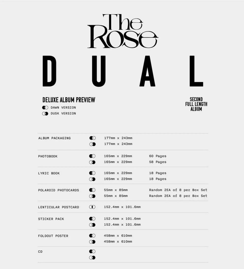 THE ROSE - DUAL (2ND FULL ALBUM) Nolae Kpop